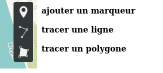icones haut droite